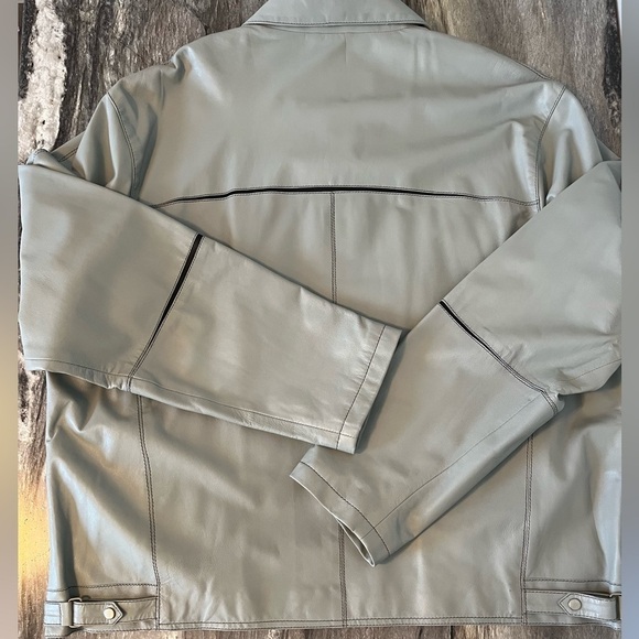 Bod & Christensen XXXL/3XL Grey Leather Burnish Jacket - Picture 9 of 16